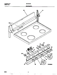 02 - Backguard parts for Frigidaire Range MEF300PBWF from AppliancePartsPros.com
