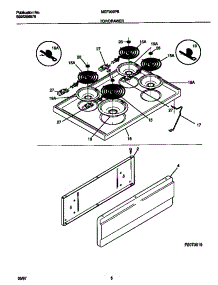 04 - Top / Drawer parts for Frigidaire Range MEF302PBDJ from AppliancePartsPros.com