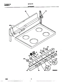 02 - Backguard parts for Frigidaire Range MEF301PBWH from AppliancePartsPros.com
