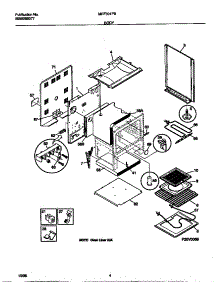 03 - Body parts for Frigidaire Range MEF301PBWH from AppliancePartsPros.com