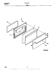 05 - Door parts for Frigidaire Range MEF301PBWH from AppliancePartsPros.com