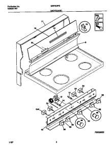 02 - Backguard parts for Frigidaire Range MEF302PBDK from AppliancePartsPros.com