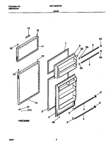 02 - Door parts for Frigidaire Refrigerator MRT18BSCW7 from AppliancePartsPros.com