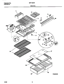 04 - Shelves / Controls parts for Frigidaire Refrigerator MRT18CSEY3 from AppliancePartsPros.com