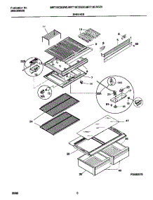 04 - Shelves parts for Frigidaire Refrigerator MRT18CSGD0 from AppliancePartsPros.com