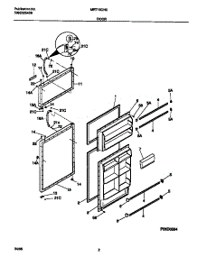 02 - Door parts for Frigidaire Refrigerator MRT18DNED4 from AppliancePartsPros.com