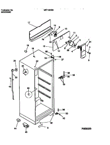 03 - Cabinet W / Fan Assembly parts for Frigidaire Refrigerator MRT18CNBW1 from AppliancePartsPros.com