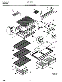 04 - Shelves / Controls parts for Frigidaire Refrigerator MRT18DNCW2 from AppliancePartsPros.com