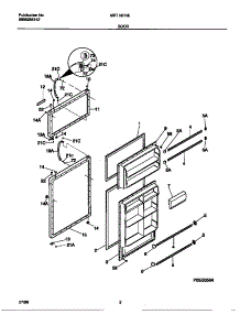 02 - Door parts for Frigidaire Refrigerator MRT18FNED1 from AppliancePartsPros.com