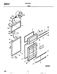 02 - Door parts for Frigidaire Refrigerator MRT18FNED2 from AppliancePartsPros.com