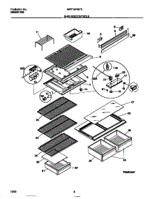 04 - Shelves / Controls parts for Frigidaire Refrigerator MRT18FNED2 from AppliancePartsPros.com