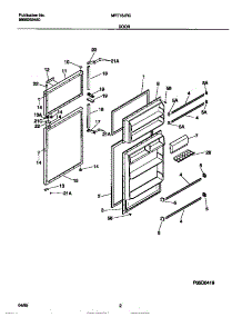 02 - Door parts for Frigidaire Refrigerator MRT18JRCD0 from AppliancePartsPros.com