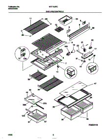 04 - Shelves / Controls parts for Frigidaire Refrigerator MRT18JRCD0 from AppliancePartsPros.com