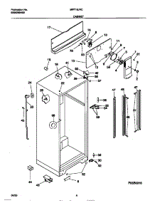03 - Cabinet parts for Frigidaire Refrigerator MRT18JRCW0 from AppliancePartsPros.com