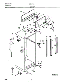 03 - Cabinet parts for Frigidaire Refrigerator MRT18PNCD2 from AppliancePartsPros.com