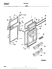 02 - Door parts for Frigidaire Refrigerator MRT18NSBY0 from AppliancePartsPros.com