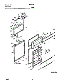 02 - Doors parts for Frigidaire Refrigerator MRT18CSEY2 from AppliancePartsPros.com