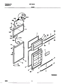 02 - Door parts for Frigidaire Refrigerator MRT18DNEY1 from AppliancePartsPros.com