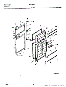 02 - Door parts for Frigidaire Refrigerator MRT18FNCW2 from AppliancePartsPros.com