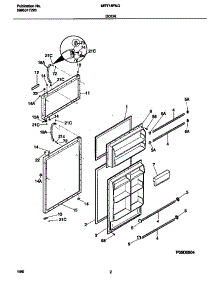 02 - Door parts for Frigidaire Refrigerator MRT18FNGY1 from AppliancePartsPros.com