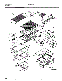 04 - Shelves / Controls parts for Frigidaire Refrigerator MRT21NRED0 from AppliancePartsPros.com