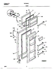 02 - Door parts for Frigidaire Refrigerator MRT22NRED1 from AppliancePartsPros.com