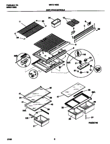 04 - Shelves parts for Frigidaire Refrigerator MRT21NSGW0 from AppliancePartsPros.com