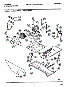 03 - Dryer - Motor, Blower, Belt parts for Frigidaire Washer Dryer Combo MLXE42RBD1 from AppliancePartsPros.com