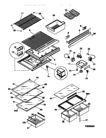 04 - Shelves / Controls parts for Frigidaire Refrigerator MRT21NNCW0 from AppliancePartsPros.com