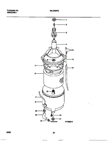 11 - Washer-Tubs, Motor parts for Frigidaire Washer Dryer Combo MLCE52RCT0 from AppliancePartsPros.com