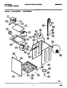 05 - Washer - Cabinet, Top Panel, Base parts for Frigidaire Washer Dryer Combo MLXG62RBW1 from AppliancePartsPros.com