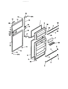 02 - Door parts for Frigidaire Refrigerator MRT18GRCD0 from AppliancePartsPros.com