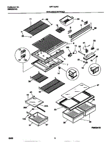 04 - Shelves / Controls parts for Frigidaire Refrigerator MRT18JRCW2 from AppliancePartsPros.com