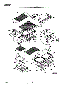 04 - Shelves / Controls parts for Frigidaire Refrigerator MRT18JRED1 from AppliancePartsPros.com