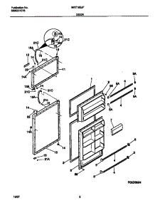 02 - Door parts for Frigidaire Refrigerator MRT18SJFD0 from AppliancePartsPros.com