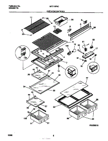 04 - Shelves / Controls parts for Frigidaire Refrigerator MRT18PNCW2 from AppliancePartsPros.com