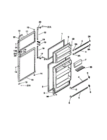 02 - Door parts for Frigidaire Refrigerator MRT18TRCW0 from AppliancePartsPros.com
