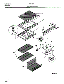 04 - Shelves / Controls parts for Frigidaire Refrigerator MRT18BRCW0 from AppliancePartsPros.com