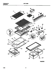 04 - Shelves, Controls, Divider, Mullion parts for Frigidaire Refrigerator MRT17NRBY2 from AppliancePartsPros.com