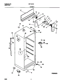 03 - Cabinet parts for Frigidaire Refrigerator MRT18CSCW1 from AppliancePartsPros.com