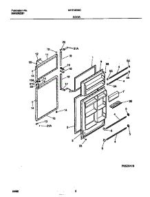 02 - Door parts for Frigidaire Refrigerator MRT18DNCW3 from AppliancePartsPros.com