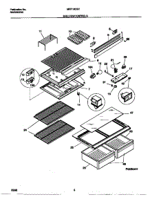 04 - Shelves / Controls parts for Frigidaire Refrigerator MRT18CSCW2 from AppliancePartsPros.com