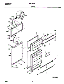 02 - Doors parts for Frigidaire Refrigerator MRT18DNEY4 from AppliancePartsPros.com