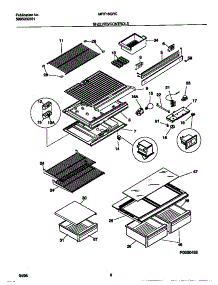 04 - Shelves / Controls parts for Frigidaire Refrigerator MRT18GRCW2 from AppliancePartsPros.com