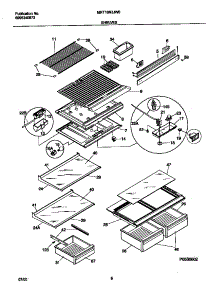 04 - Shelves parts for Frigidaire Refrigerator MRT18N3JW0 from AppliancePartsPros.com