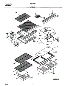 04 - Shelves parts for Frigidaire Refrigerator MRT18CSHD0 from AppliancePartsPros.com