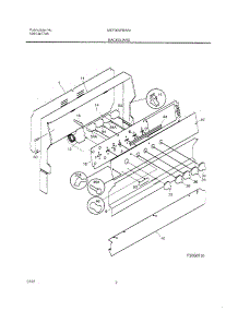 03 - Backguard parts for Frigidaire Range MEF305PBWM from AppliancePartsPros.com