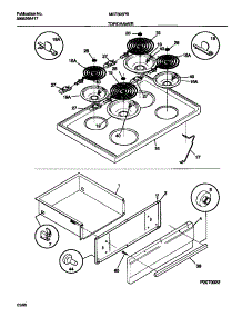 04 - Top / Drawer parts for Frigidaire Range MEF305PBDA from AppliancePartsPros.com