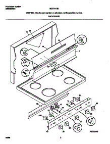 02 - Backguard parts for Frigidaire Range MEF311SBDL from AppliancePartsPros.com