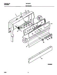 02 - Backguard parts for Frigidaire Range MEF305PBDB from AppliancePartsPros.com